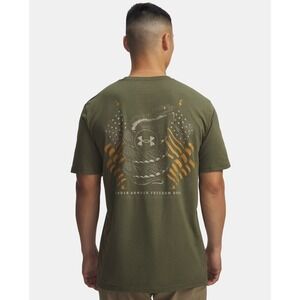 Under Armour Shirt Mens 2XL Freedom Snake Flag Graphic Tee Green New With Tags